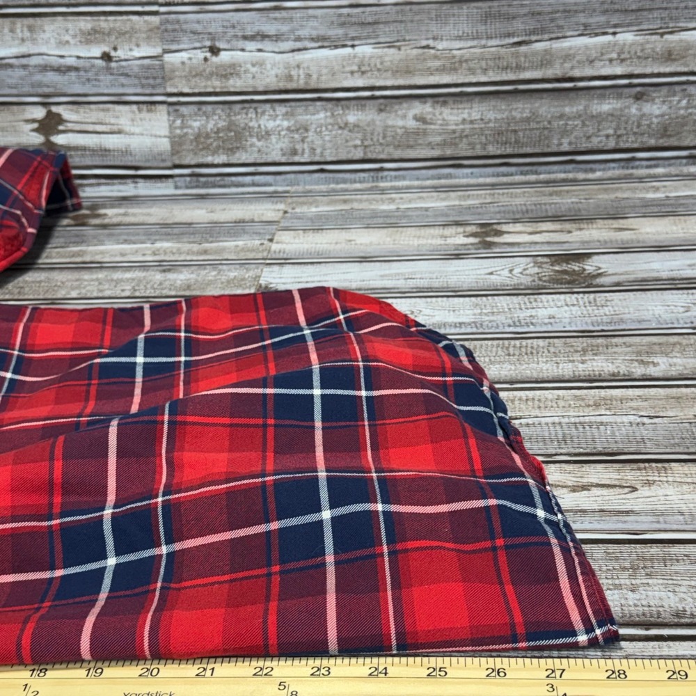 The North Face Button Up Shirt Womens Large Red Plaid Flannel Long Sleeve Pocket - Picture 6 of 6